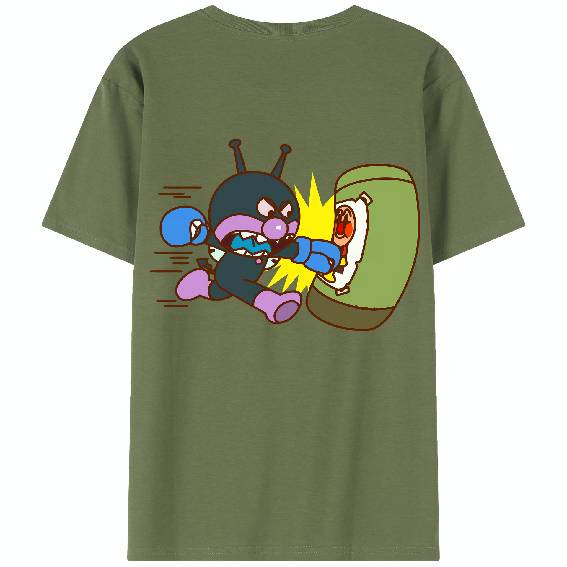 （画像用） アンパンマン Anpanman 綿100％半袖Tシャツ（背面プリント）